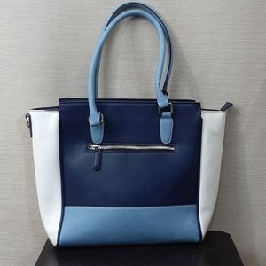 Modcloth Triple the Charm Bag in Navy Colorblock
